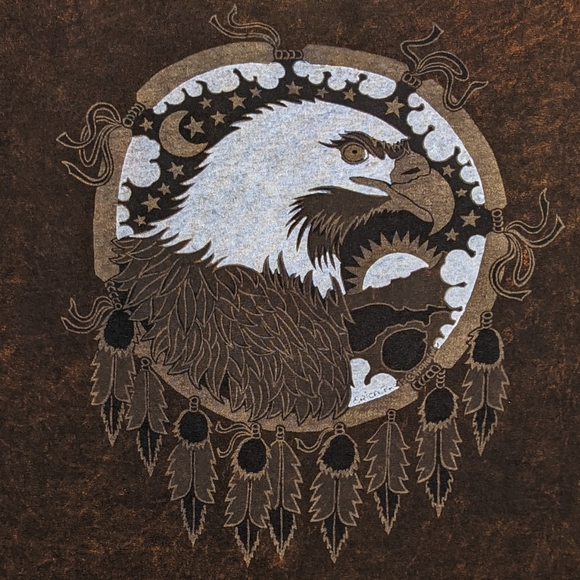 Vintage 90s Tie Dye Dream Catcher XL T-shirt - Picture 2 of 3